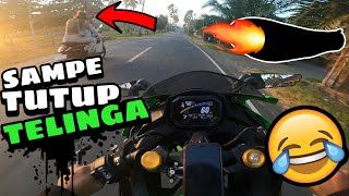 KNALPOT GA NGOTAK‼️😱ORANG2 SAMPAI TUTUP TELINGA‼️😂 ZX25RR🔥 [upl. by Ahtiek]