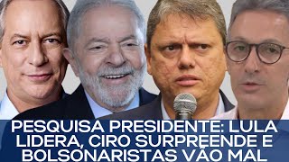 PESQUISA PRESIDENTE LULA LIDERA CIRO SURPREENDE E BOLSONARISTAS VÃO MAL [upl. by Nehtiek]