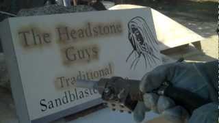 Traditional Sandblasting PERFECT Headstones [upl. by Ahsatsana10]