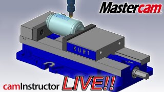 Mastercam Engraving on a Curved Surface  LIVESTREAMED demo [upl. by Aggappora]