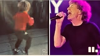 Mick Jagger’s Son Dances Off Stage at a 2024 Rolling Stones Concert [upl. by Coad308]