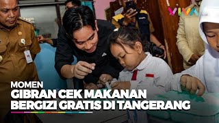 Gibran Intip Makanan Bergizi Gratis di SD Kota Tangerang Ini Menunya [upl. by Narhem7]