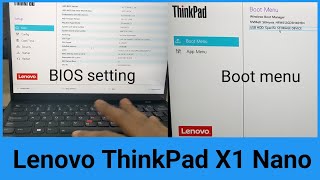 BIOSBoot Menu setting on Lenovo Thinkpad X1Nano full explanation in bangla [upl. by Tselec]