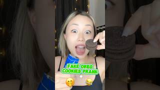 FAKE OREO COOKIES PRANK shorts iribabyworld prank [upl. by Atrebla]