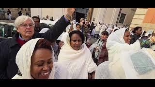 ሮማ ኢጣልያ Rome Italyውስተ ኑኀ ሰማይ ተወከፍ ጸሎተነ wste nuha semay tewekef tselotene kibre beal ቅዱስ ሚካኤል ሮማ [upl. by Luar910]