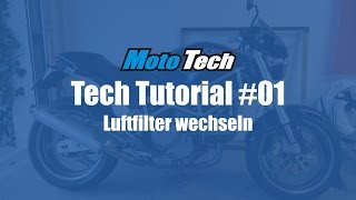 MotoTech Tutorial 01  Motorrad Luftfilter wechseln [upl. by Yevol]