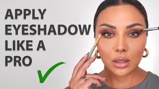 HOW TO APPLY EYESHADOW LIKE A PRO THE BASICS 2022  NINA UBHI [upl. by Groos440]