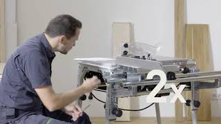 Hoe monteer je de roltafel op de tafelzaag CS 70  Festool Quick Guide [upl. by Cynthla]