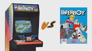 Paperboy Game Comparison Arcade vs Nintendo Entertainment System [upl. by Magdau375]