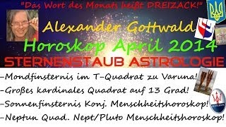 Horoskop April 2014  Großes Quadrat 2 Finsternisse amp Neptun  Menschheitshoroskop [upl. by Ainerbas]