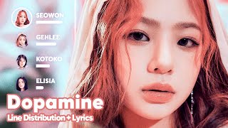 UNIS  Dopamine UNIS Ver Line Distribution  Lyrics Karaoke PATREON REQUESTED [upl. by Einnod956]