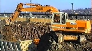 LIEBHERR R942 CAT 769C 235C D5E Mercedes NG IVECO  Bankenzentrum Stuttgart 21021991 [upl. by Eneleahs]