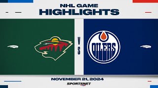 NHL Highlights  Wild vs Oilers  November 21 2024 [upl. by Eng880]