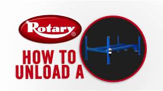 How To Unload a Rotary 4Post Lift [upl. by Oneladgam]