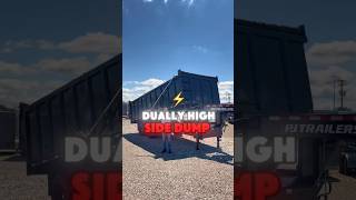 The PJ 20FT Tandem Dually Gooseneck Dump Trailer trailers drtrailer dumping construction truck [upl. by Hsejar706]