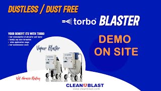 Dustless Dust free Torbo Blaster  Vapor Blaster  Wet Abrasive Blasting DEMO [upl. by Anayt]