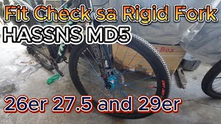 TIRE FIT CHECK SA HASSNS MD5 RIGID FORK  26er  275 amp 29er  TREK MARLIN 6 2022 [upl. by Brigitta]