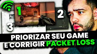 Como diminuir PERDA DE PACOTES priorizando INTERNET em cada JOGO [upl. by Inamik]