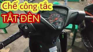 CHẾ CÔNG TẮC MỞ ĐÈN CHO XE RSX ĐỜI MỚI [upl. by Phillie]