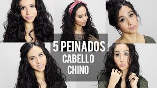 5 PEINADOS FÁCILES PARA CABELLO ONDULADO [upl. by Yetsirhc]