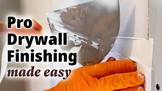 Easy way to tape and mud Drywall Flat Joint like a Pro  Fibafuse  DIY [upl. by Eudoxia]