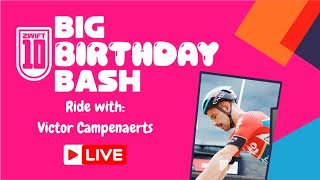 Zwift Birthday Bash Ride with Victor Campenaerts and MattStephens [upl. by Annahtur]