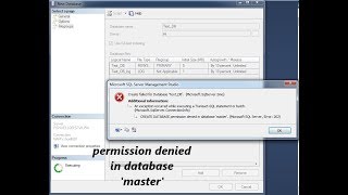 How to fix CREATE DATABASE permission denied in database master  SQL Server [upl. by Latisha]