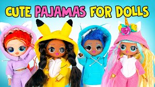 4 Stylish Pajamas For 4 Adorable Dolls [upl. by Torosian]