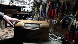 Hoffman A300 Vacuum Tube Radio Video 1  Checkout [upl. by Hadwyn464]