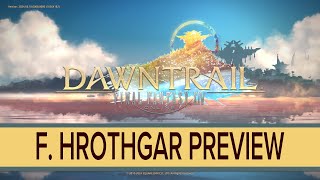 FEMALE HROTHGAR EMOTES AND MOVEMENT  FFXIV DAWNTRAIL PREVIEW [upl. by Lucien]