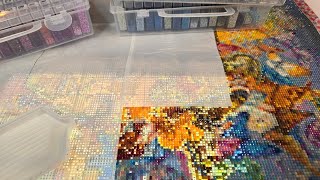 WIP and Chat  Huge Color Confetti Diamond Painting Tips [upl. by Akenal]