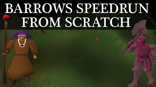 Barrows Speedrun From Scratch OSRS [upl. by Sutit]