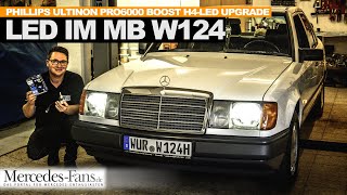 Lichtumbau Was bringen die Philips Ultinon Pro6000 Boost H4LED im Mercedes W124  Halogen vs LED [upl. by Klute]