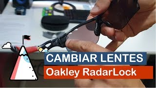 Cómo cambiar lentes Gafas Oakley RadarLock  Quitar y poner cristales repuesto Oakley Radar Lock [upl. by Adnuahs]