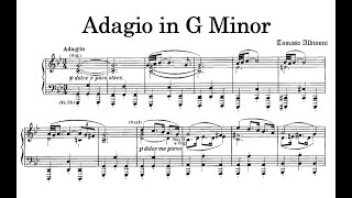 Albinoni  Adagio in G minor for Piano Sheet [upl. by Rebekkah]