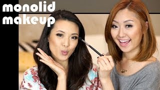 MONOLID Makeup Swap w Fashionista804 amp ilikeweylie [upl. by Airlee438]