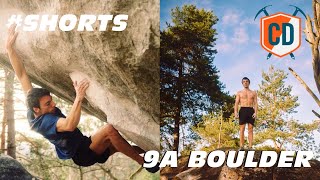 60 Second 9A Boulder  Simon Lorenzi NEWS  Climbing Daily Shorts [upl. by Libby]