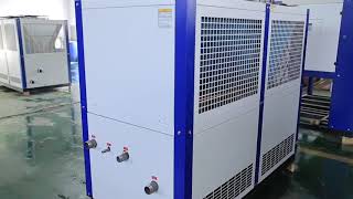 20hp 15Ton Air water chiller cooling system for plastic extruding PVC Line plastic injection [upl. by Elletnahc]