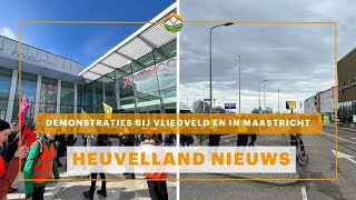 Heuvelland Nieuws Demonstraties bij vliegveld en in Maastricht [upl. by Priestley861]