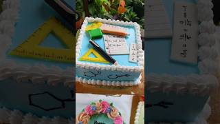 Cake Video  Teachers day Cake Ideas Decoration floralcake cakedecorating cakemaking shorts [upl. by Ahsemal630]