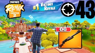 43 Elimination Solo Vs Squads Gameplay Wins Fortnite Remix PS4 Controller [upl. by Bille]