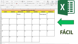 Como hacer un calendario en excel [upl. by Ainot]