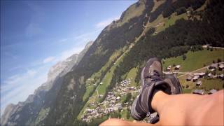 Parapente  Châtel  Haute Savoie  déco du Morclan Alt 1960m  29 juillet 2017 [upl. by Regnij]