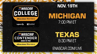 iRacing eNASCAR Double Header  College Fall Semester Finale and Contender Series Finale [upl. by Atnoled795]