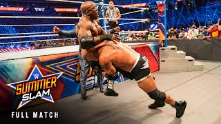 FULL MATCH Bobby Lashley vs Goldberg — WWE Title Match SummerSlam 2021 [upl. by Akirdnwahs]