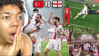 Georgia First Goal in Euro History Turkey vs Georgia 31 Reaction [upl. by Garnette]