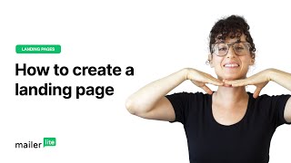 How to create a landing page  MailerLite tutorial [upl. by Dnaltroc]