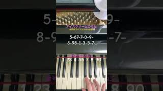 【アイスクリームのうた童謡】簡単ピアノ片手で弾いてみたピアノ piano 簡単ピアノ 弾いてみた 童謡 保育園 幼稚園 保育士 アイスクリーム shorts [upl. by Oiragelo]