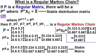 Prob amp Stats  Markov Chains 10 of 38 Regular Markov Chain [upl. by Moncear]