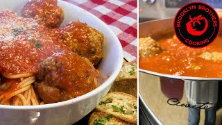 KILLER Spaghetti amp Meatballs  How to make Spaghetti and Meatballs Recipe [upl. by Lehpar]